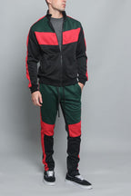 Tri Color Blocked Track Suit