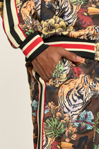 G Striped Floral Tiger Track Suit Set