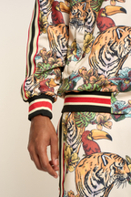 G Striped Floral Tiger Track Suit Set
