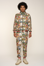 G Striped Floral Tiger Track Suit Set