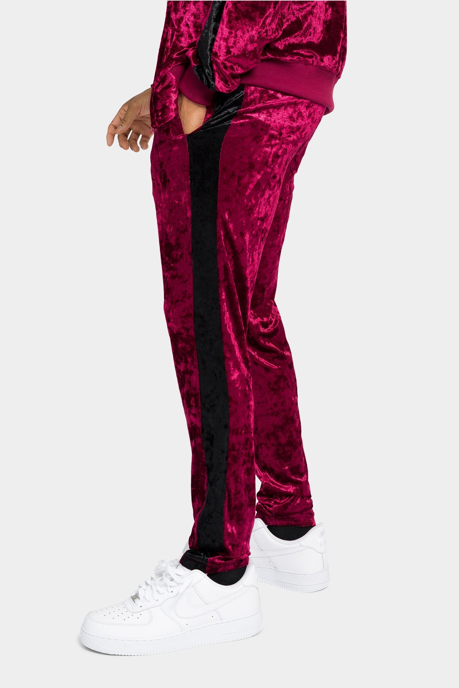 Accented Velour Track Suit