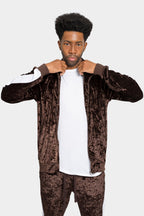 Accented Velour Track Suit