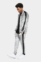 Accented Velour Track Suit