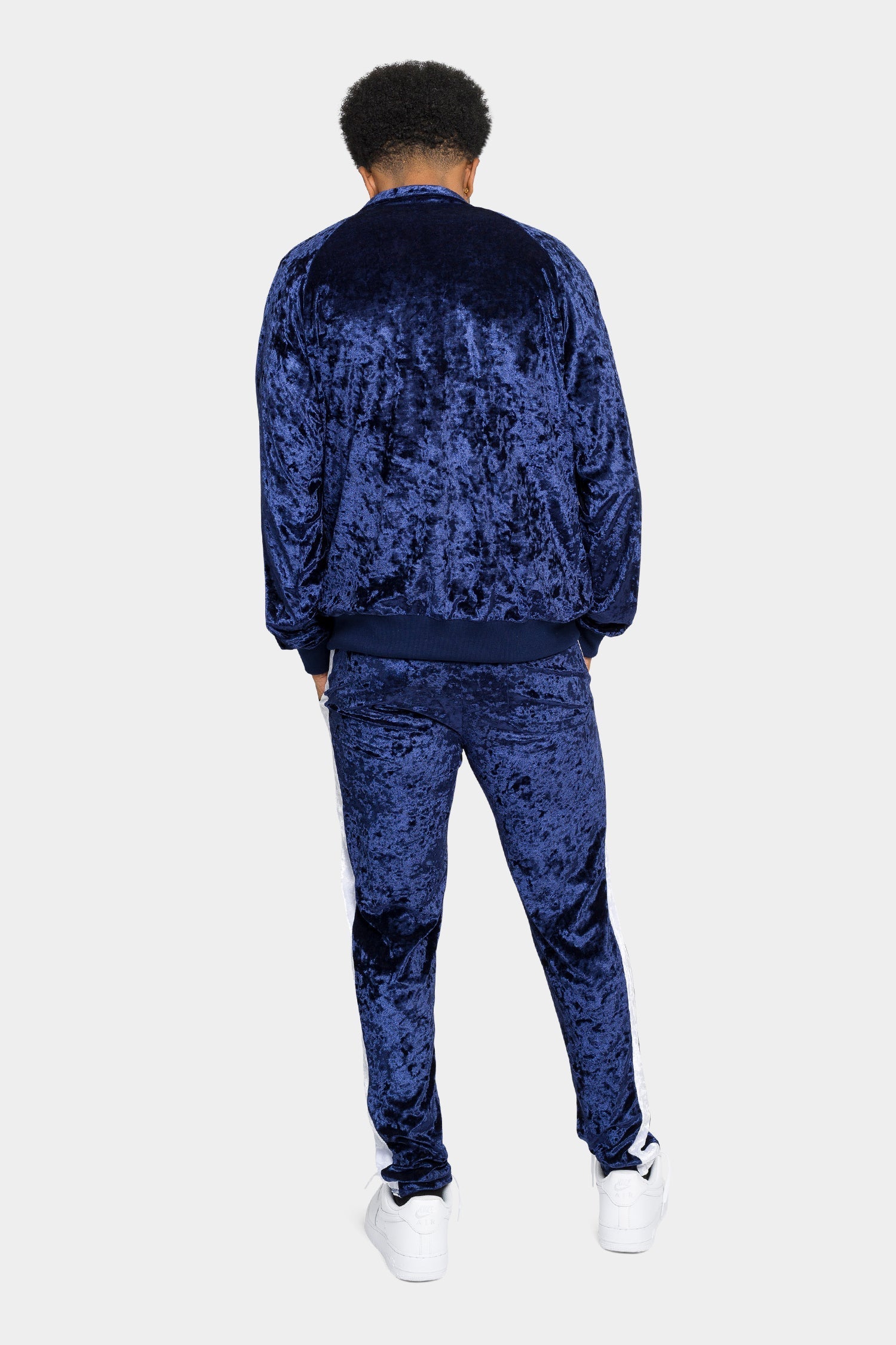 Accented Velour Track Suit