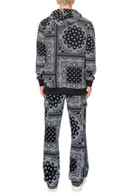 Men's Bandana Pullover Cargo Flared Fleece Set