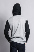 Contrast Waffle Knit Thermal Lightweight Hoodie