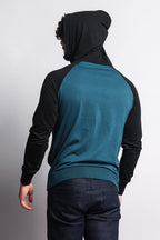 Men's Raglan Light Weight Zip Down Hoodie