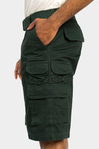 Essential Solid Relaxed Fit Chino Cargo Shorts