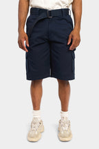 Essential Solid Relaxed Fit Chino Cargo Shorts