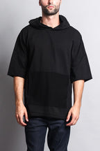 Men's Over Sized Hooded T-Shirt With Extended Hem