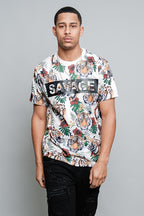 3D Savage Tiger Print T-Shirt