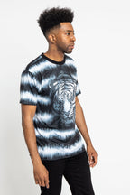 Horizontal Stripe Dyed Tiger T-Shirt