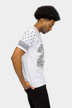 Number 23 Bandana Paisley Print T-Shirt