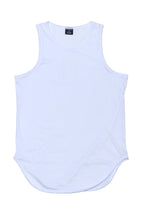 Basic Long Length Curved Hem Tank Top