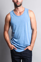 Basic Long Length Curved Hem Tank Top