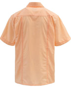 Men's Short Sleeve Cuban Style Guayabera Shirt (PEACH-DURAZNO)