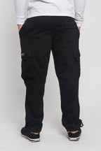 Victorious Men's Solid Fleece Heavyweight Cargo Sweat Pants