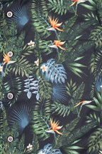 Men's Jungle Floral Print Button Down Short Sleeve Shirts