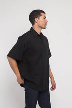 Western Casual Solid Short Sleeve Button Up Shirt
