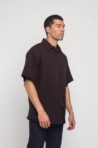 Western Casual Solid Short Sleeve Button Up Shirt