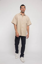 Western Casual Solid Short Sleeve Button Up Shirt