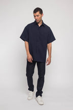 Western Casual Solid Short Sleeve Button Up Shirt