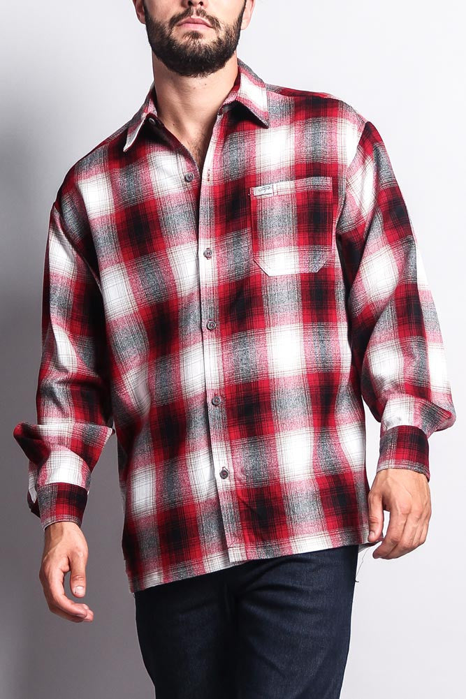 Western Casual Plaid Long Sleeve Button Up Shirt