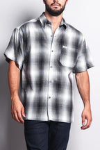 Western Casual Plaid Short Sleeve Button Up Shirt