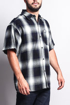 Western Casual Plaid Short Sleeve Button Up Shirt