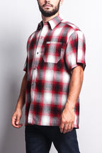 Western Casual Plaid Short Sleeve Button Up Shirt