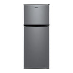 Galanz 4.6. Cu ft Two Door Mini Refrigerator with Freezer, Stainless Steel
