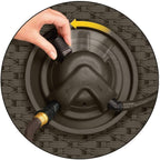 Suncast Aquawinder 125?? Wicker Garden Hose Reel ?C Lightweight Portable Hands ?C Free Water Powered Retractable Hose Reel ?C Java