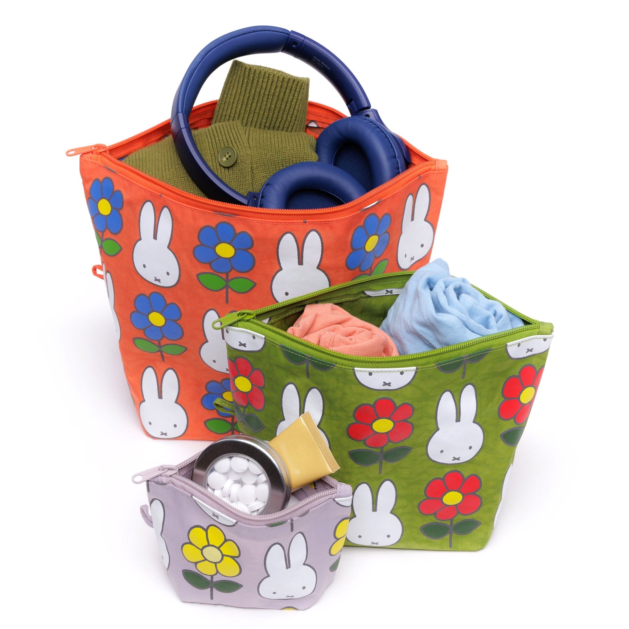 Miffy Baggu Recycled Nylon Go Pouches - Set of 3