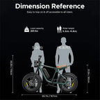 AKEZ Retro Electric Bike 1000W, 28mph, 94 Miles, 20"x4.0" Fat Tires, Full Suspension, UL Certified
