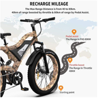 Aostirmotor 1500W Electric Mountain Bike, 26" Fat Tires, 48V 15Ah Battery, Aluminum Frame, Disc Brakes, Shimano 7-Speed, Suitable for Adults