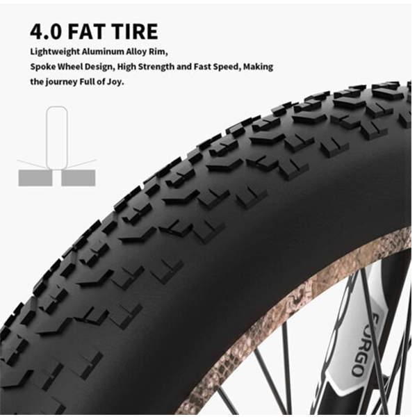 Aostirmotor 1500W Electric Mountain Bike, 26" Fat Tires, 48V 15Ah Battery, Aluminum Frame, Disc Brakes, Shimano 7-Speed, Suitable for Adults