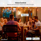 Atomi Smart WiFi Color String Lights - 24ft Waterproof LED, Alexa/Google Compatible