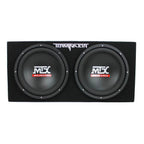 MTX TNE212D 12" Subwoofer (2 Pack) + Monoblock Amplifier (2 Pack) + Amp Wire Kit