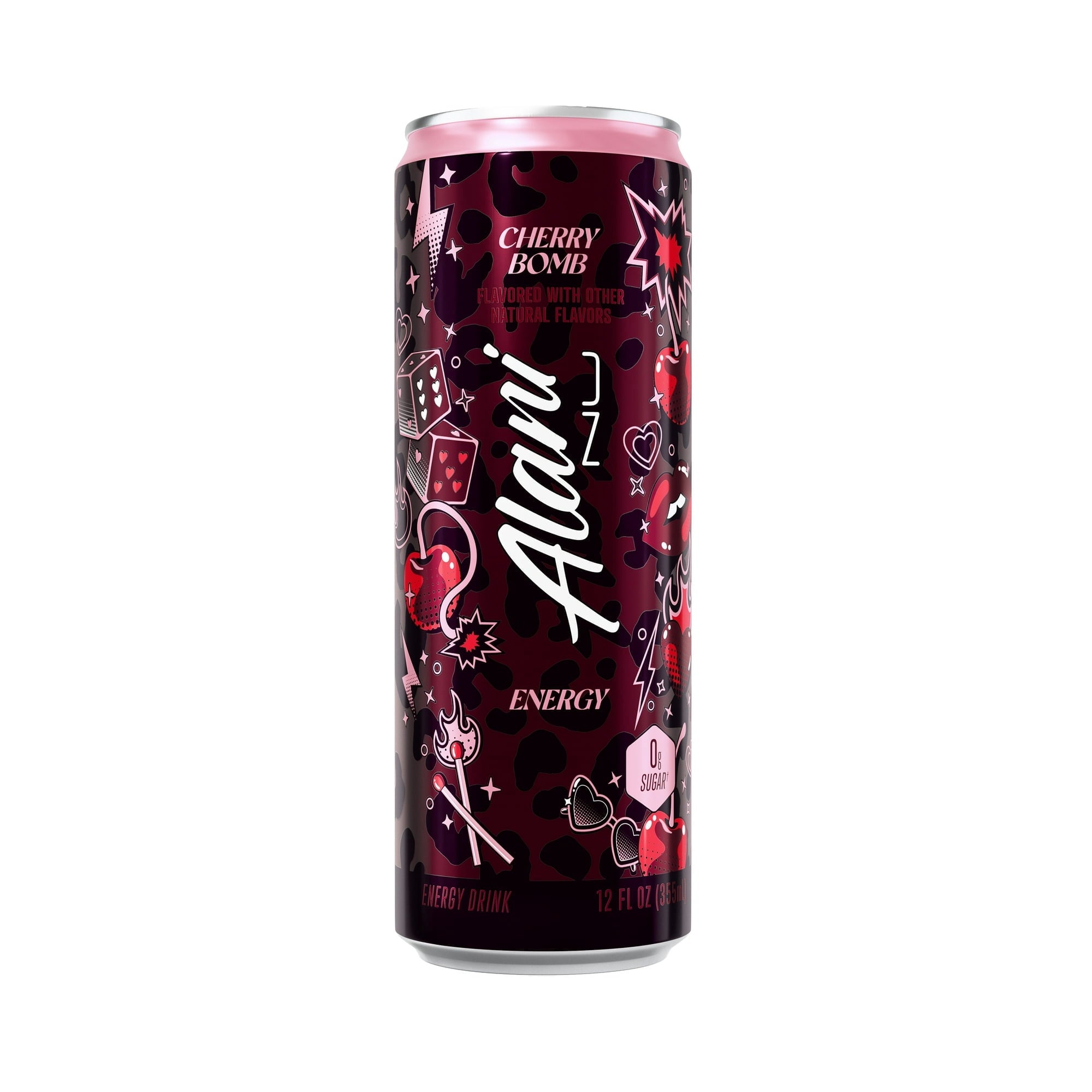 Energy Drink, Cherry Bomb Flavor, 12 fl oz Cans, Pack of 6