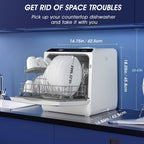 Portable Countertop Dishwasher with 5-Liter Built-In Water Tank and Air-Dry Function 5 Washing Programs