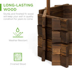 Best Choice Products Rustic Wooden Wishing Well Planter Outdoor Home Décor for Patio, Garden, Yard w/Hanging Bucket