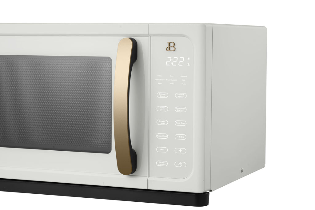 Beautiful 1.1 Cu ft 1000W Sensor Microwave Oven, White Icing - Kitchen Appliance