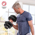 Bowflex SelectTech 552 Adjustable Dumbbells Pair - 5 to 52.5 lbs Weight Range, Replaces 15 Sets