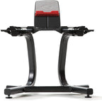 Bowflex SelectTech Dumbbell Stand with Media Rack, Ergonomic Design, Wheeled, Compact for 552/560/1090 Models