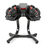 Bowflex SelectTech Dumbbell Stand with Media Rack, Ergonomic Design, Wheeled, Compact for 552/560/1090 Models