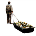 Eagle Claw Shappell Plastic 66 In. Poly Jet Sled, Black, Extra Large, Hunting Game Cart