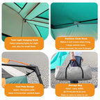 KFeng 12 Person Tents for Camping - 2Rooms 3Doors&3Windows Mesh,Suitable for Outdoor/Picnic,Brown