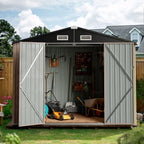 Aoxun 6.4x4 FT Outdoor Storage Shed for Tool Garden