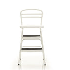 COSCO Stylaire Retro Chair + Step Stool with flip-up seat (white, one pack)