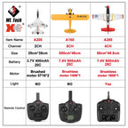 A280 RC Plane 2.4G 4CH 3D6G Mode Aircraft P51 Fighter Simulator with LED Searchlight RC Airplane Toys for Children